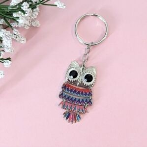 OWL Keychain | Unique Item | Made with new and Upcycled jewelry | Handcrafted